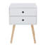 Set of 2 Premium Irmtraud 2-Drawer Bedside Cabinets, Pair of Stylish Two-Tone Nightstands-1581828735