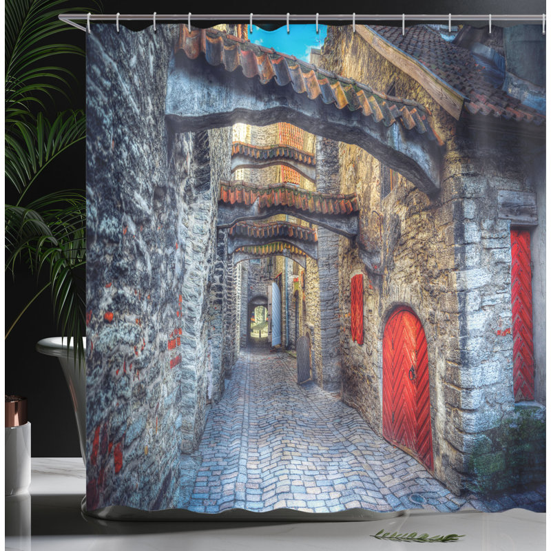 Shower Curtain with Hooks Included, 70" H x 69" W
