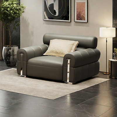 Italian minimalist tofu block straight sofa