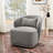 Queensland 33" Wide Boucle Upholstered Swivel Barrel Chair-88039651