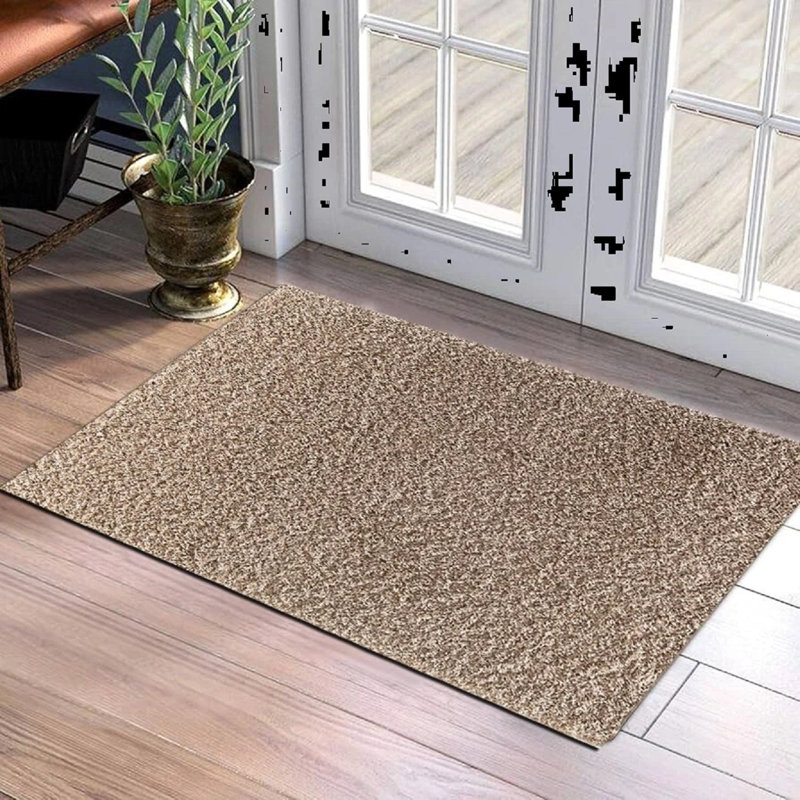 Solid Colour Shag Area Rug, Rectangle 60 x 110 cm