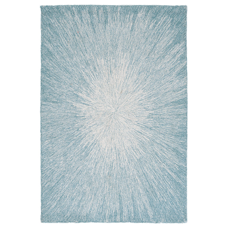 Balakrishna Micro-Loop Hand Tufted Wool And Cotton With Latex Abstract Rug, Rectangle 5' x 8'