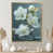 Toile avec cadre flottant or