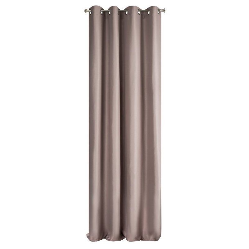 Earline Semi Sheer Curtain Single Panel, Pink