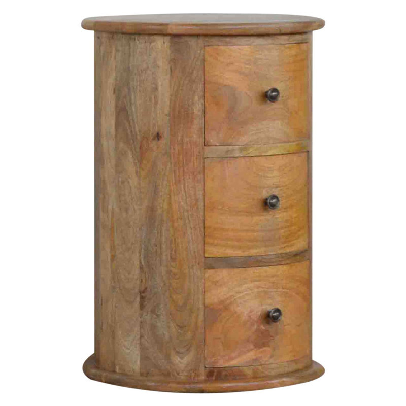 Solid Wood Round Accent Chest