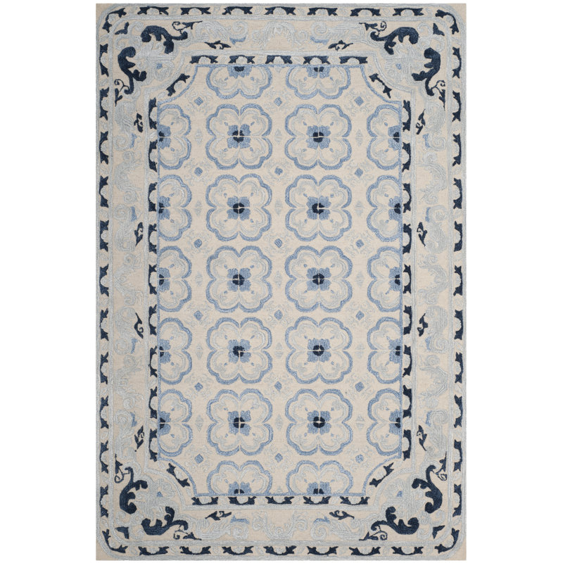 Cruz Hand Tufted Wool, Viscose Oriental Rug, Rectangle 6' x 9'