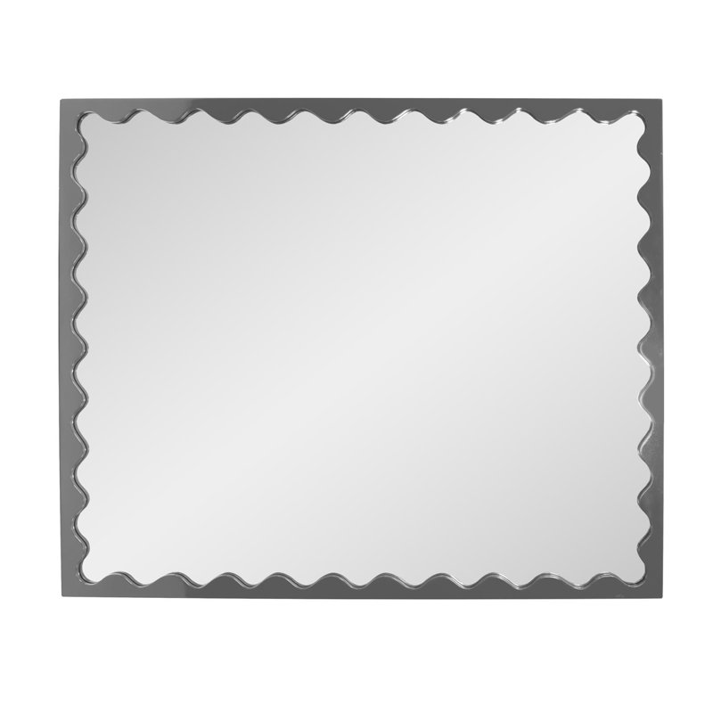 Ailee Rectangle Mirror, Charcoal Gray