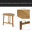 Table bistro pliante d'extérieur en bois d'acacia