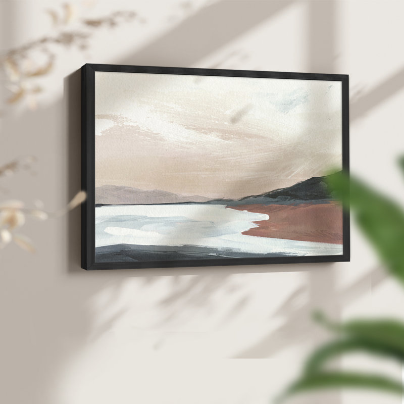 Paynes Coast II - Reproduction encadrée - Restickable, H 8 po x l 10 po, Noir, noir, noir, noir