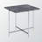 Madelyn Engineered Stone Top End Table with Chrome Finish
