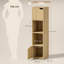 HOMCOM Bookcase with 2 Cabinets and Doors, 4-Tier Bookshelf-1625328818