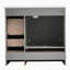 Armoire de salle de bain indépendante de style minimaliste de 36 pouces avec lavabo, 4 tiroirs à fermeture en douceur et 2 portes à fermeture en douceur