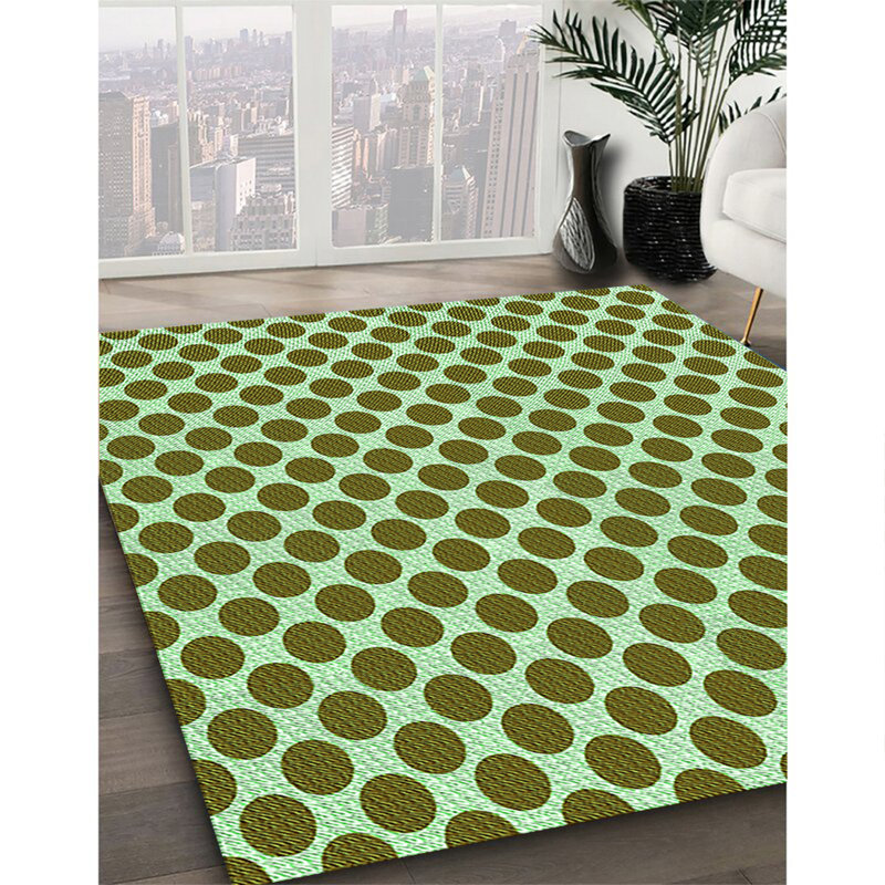 Tapis vert tissé à la machine, Rond 8 pi