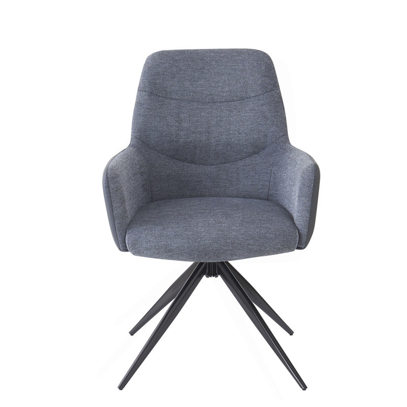 Chaise avec accoudoirs en tissu Hester (ensemble de 2)