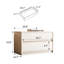 Commode 2 tiroirs empilable 23,6 po, petite armoire pour garde-robe