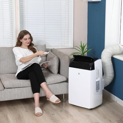 12,000 BTU 3-in-1 Portable Air Conditioner with Remote & 24H Timer, Cools 550 Sq.Ft, Low Noise 45dB, Dehumidifier & Fan for Bedroom, Office