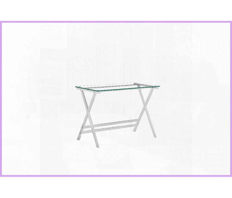 Space-Saving Tempered Glass Coffee Table for Living Room, Easy-Clean with Rounded Edges
