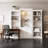 78.75'' Tall 3-Pieces Bookcase, Display Cabinet with 5 Colors Adjustable LED Ceiling Light, Retro style Bookshelves with tempered glass shelves for Living Room, Office, Studio or Workspace, White-1718388656