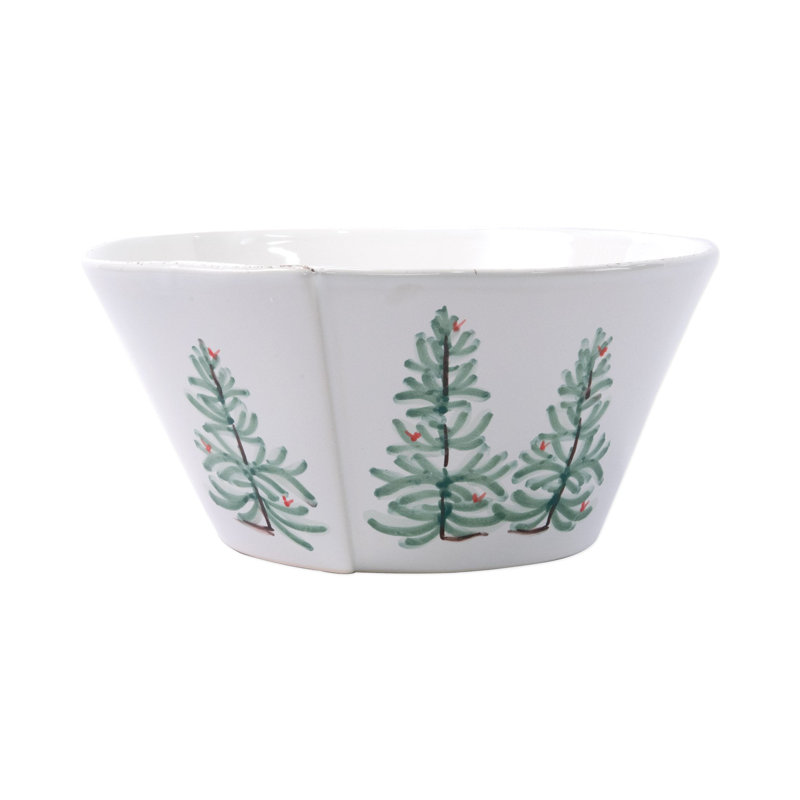 Lastra Stoneware Serving Bowl, 5" H x 10.5" W x 10.5" D