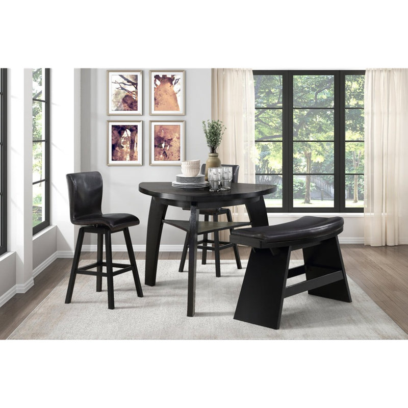 Chaise de pub Raana Espresso, ensemble de 2