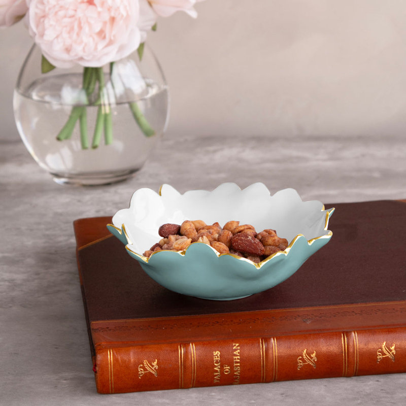 Bol rond miniature Encanto Colette, Turquoise; blanc