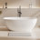 Baignoire de trempage autoportante 63 po. X 29,5 po. Blanc brillant