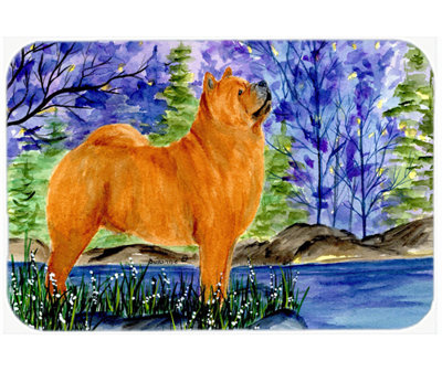 Chow Chow on Riverside Glass Cutting Board