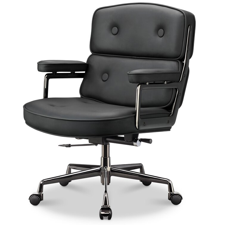 Ergonomic Executive Chair Latitude Run Upholstery Color: Black