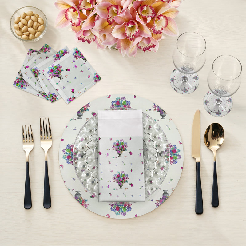 Pistils Small Bouquet Pebbles 16" Vinyl Placemat