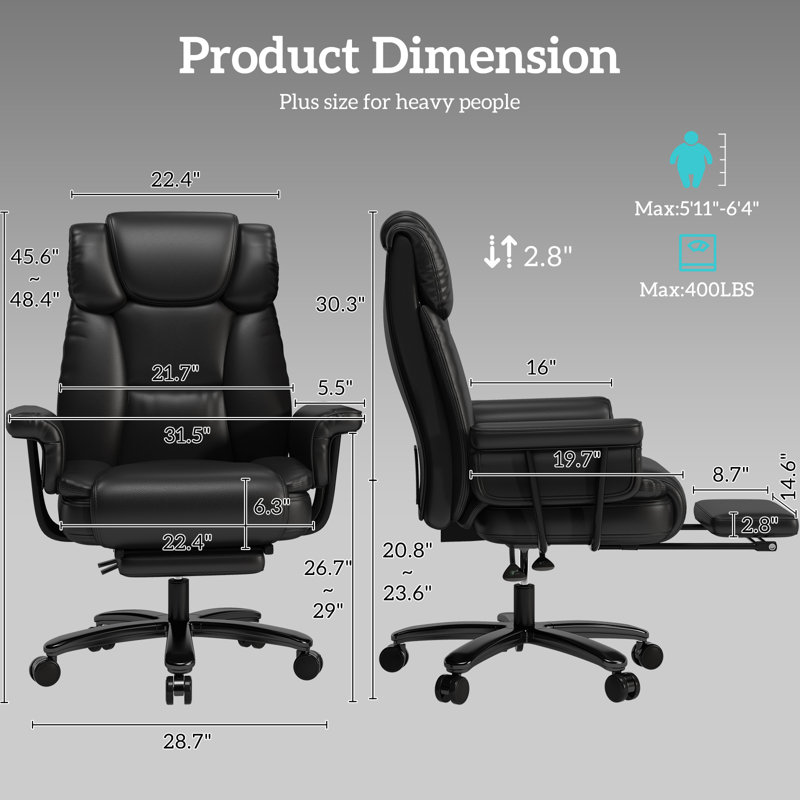 Fauteuil de bureau Cumbie, Noir