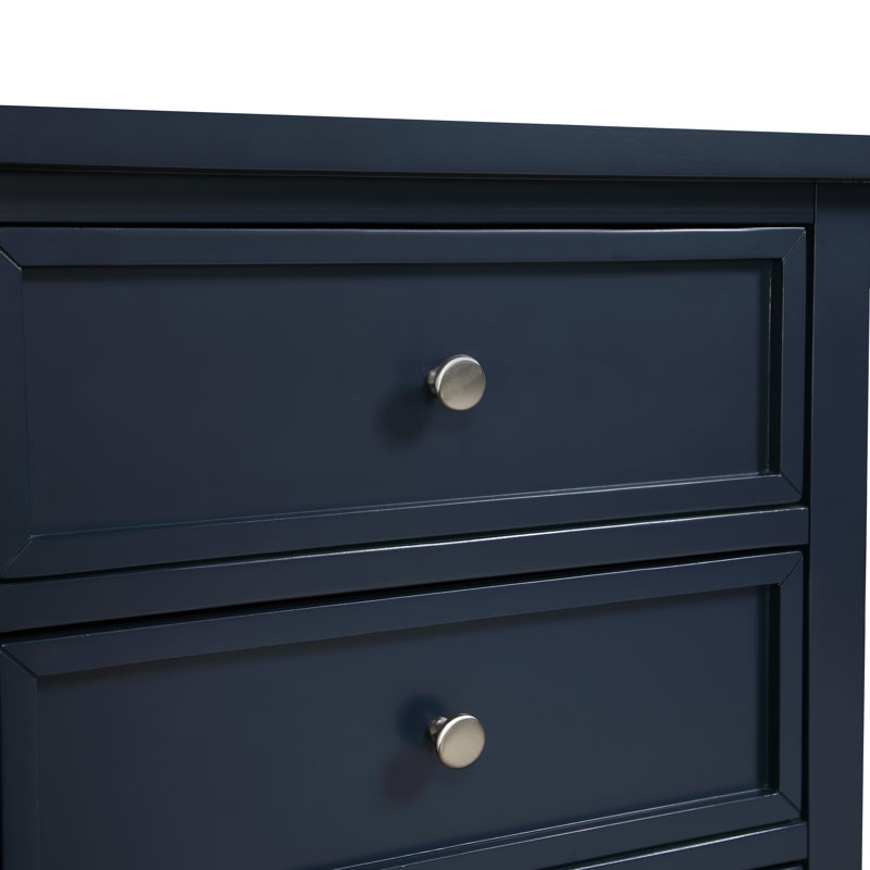 Table de chevet 3 tiroirs Ainis, Bleu