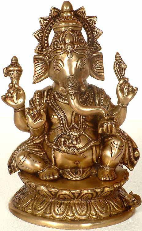 Kamalasana Chaturbhuja Ganesha