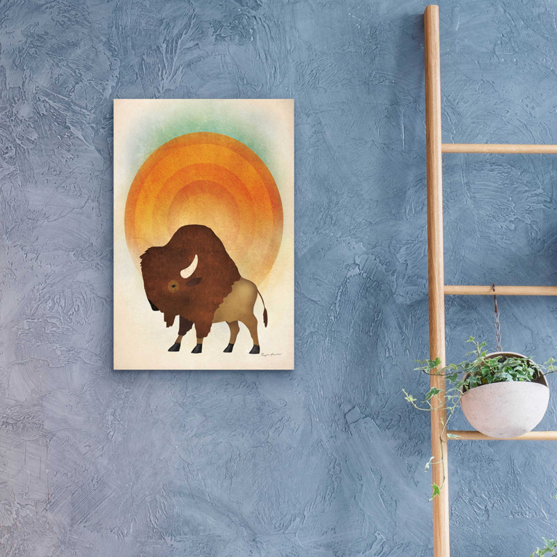 «Blazing Sun Bison» par Ryan Fowler, H 24 po x l 16 po x P 0,2 po