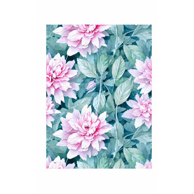 «Floral Floral Symphony Dreams», reproduction d'art moderne sans cadre