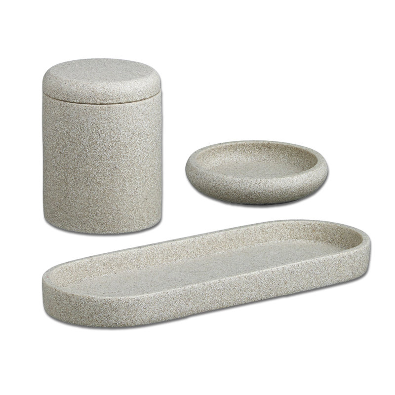 Aquavia Resin Bathroom Accessory Set Bathroom Tray Tumbler