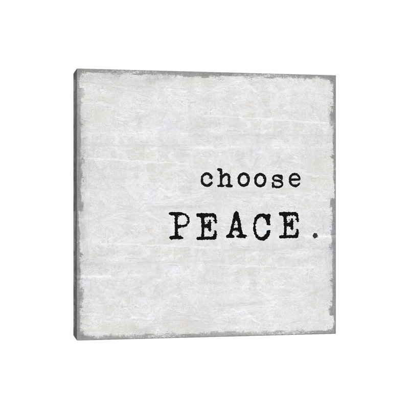 Choose Peace by Jamie MacDowell - Wrapped Canvas Print, 30.48 cm H x 30.48 cm W