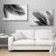 Feuille de palmier botanique sauvage noir et blanc Minimal - 2 pièces-100136344-100136345