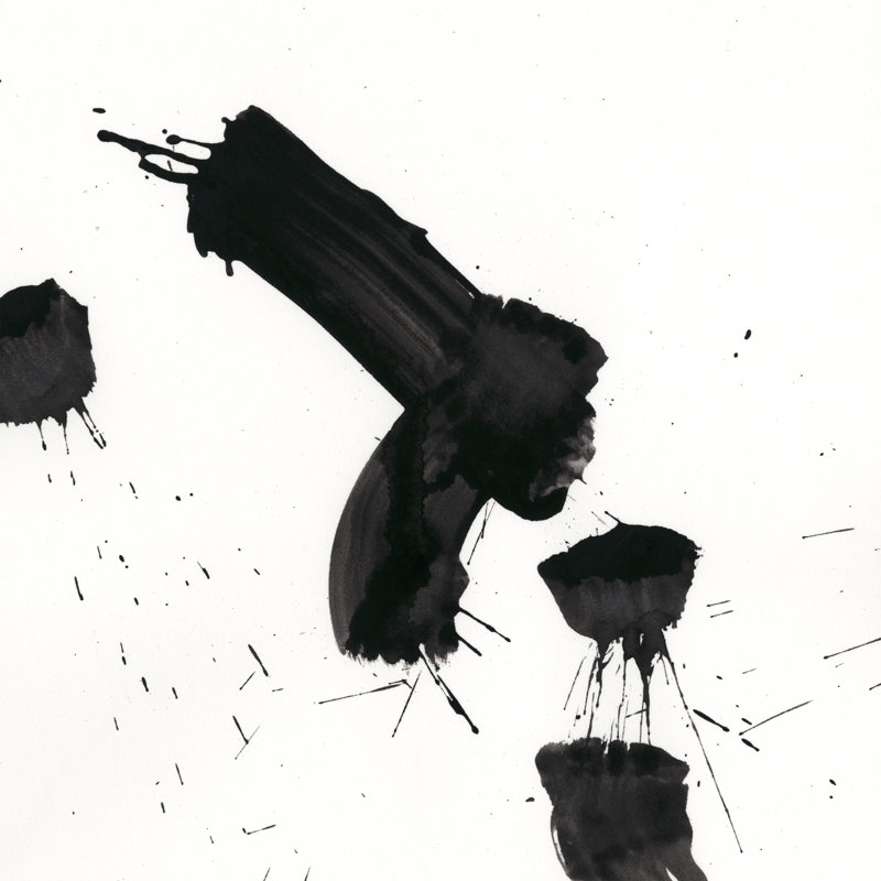 Monochrome Gestures IV by June Erica Vess - Wrapped Canvas Painting, 76cm H x 76cm W