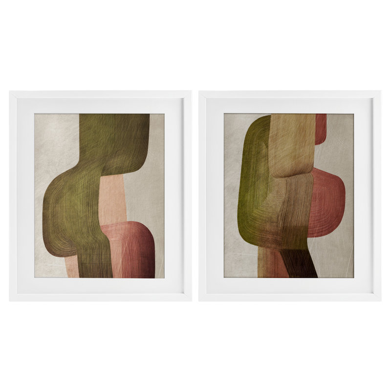 Ensemble de 2 reproductions encadrées sous verre en métal, 1 pièce, H 16 po x l 13 po, Cadre blanc côtier