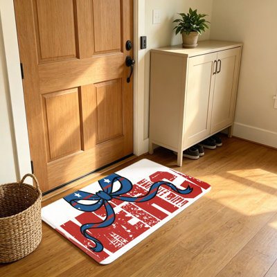Tapis d'entrée rectangulaire à motif d'arc Fourth of August Vintage 20 "x 32"