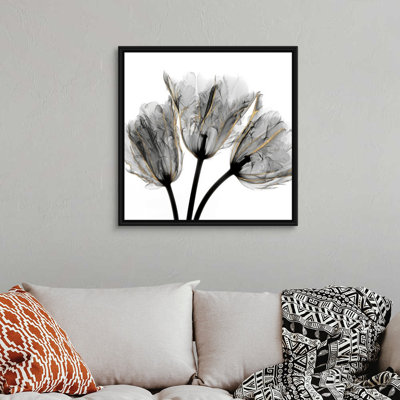 «Gold Embellished Tulips 3» par Albert Koetsier, reproduction d'art sur toile