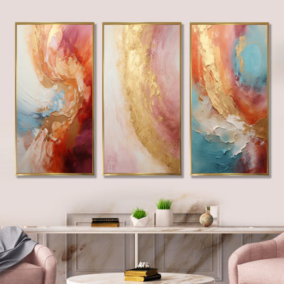 Gold Pink Desert Mirage Spiral