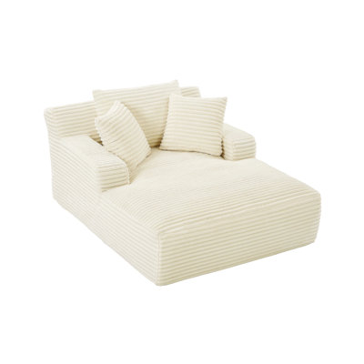 Chaise Lounge with Scroll Arms