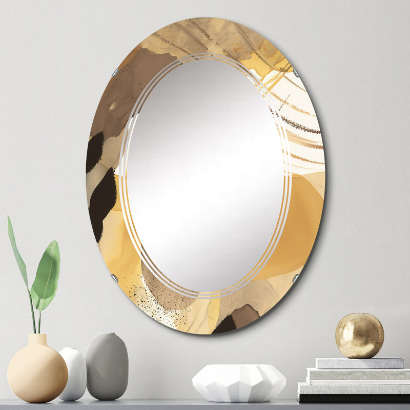 Azami - Miroir mural moderne ovale, 30 po x 20 po