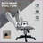 Massage Office Chair with 6-Point Vibration &amp; Lumbar Heat, High-Back Slate Gray | Polyester-522687451