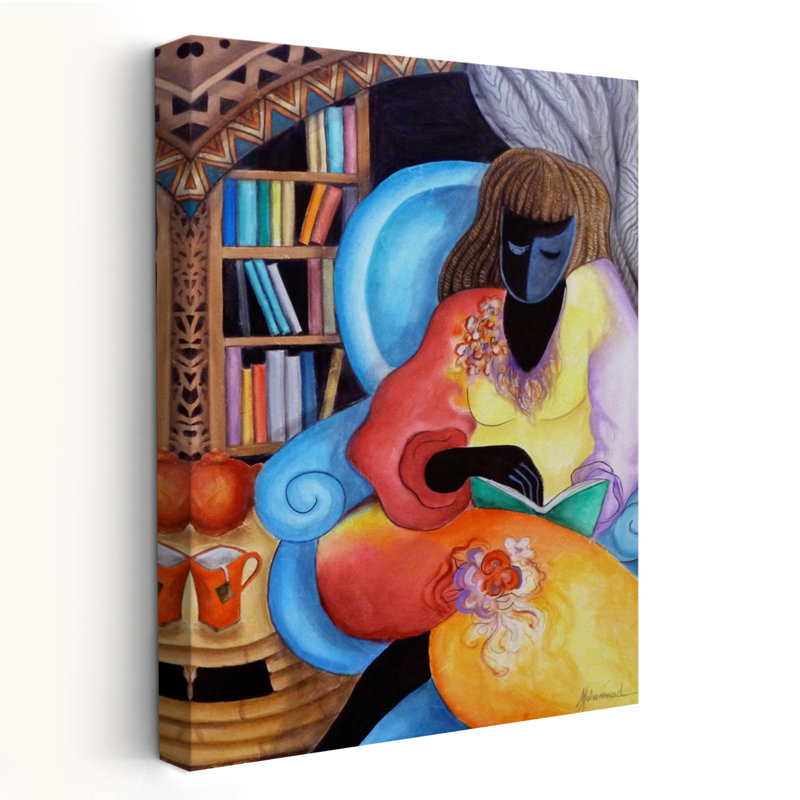 Quiet Time - art figuratif multicultural, H 24 po x l 16 po