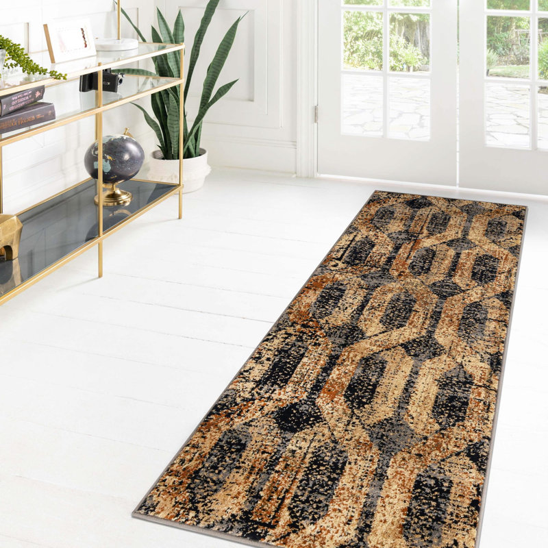 Geometric Indoor Rug, Runner 2'2" x 12'