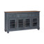 Wauneta 66" Fully Assembled Farmhouse Sideboard Buffet Cabinet, Coastal Server with Storage, Drawers & Glass Doors