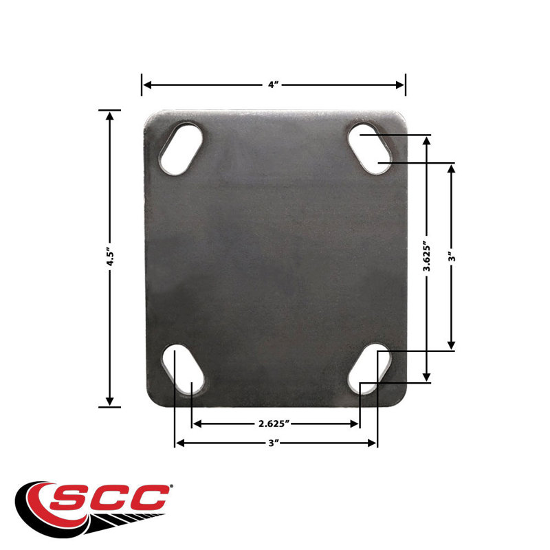 Weld Plate – For Casters with 4 Inch x 4-1/2 Inch Top Plate – Service Caster