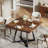 31.5" Industrial Square Dining Table, Small Kitchen Table for 4-1775011773-1777821451